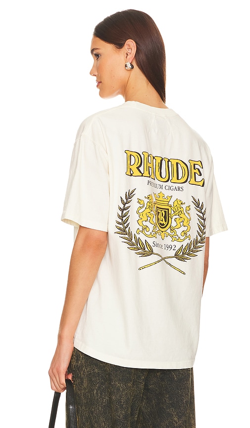 Rhude Cresta Cigar Tee in Vintage White