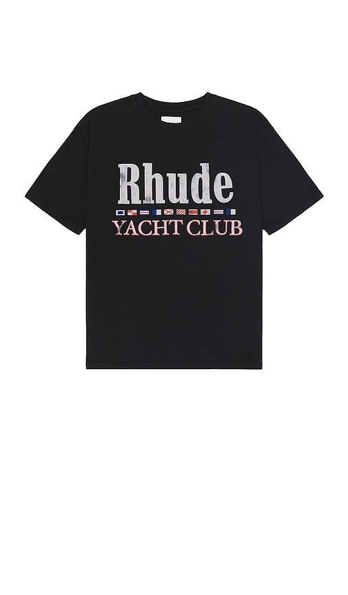 Shop Rhude Flag Tee In Black