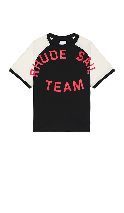 Shop Rhude Oil Corp Raglan In Black