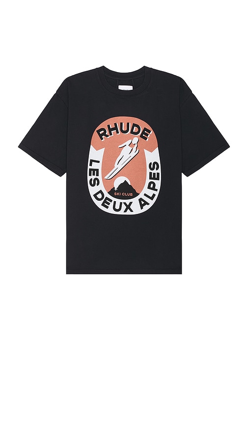 Shop Rhude Les Deux Alpes Tee In Black