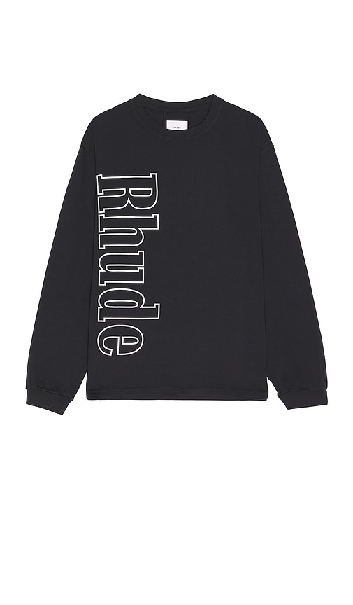 Shop Rhude Side Logo Tee In Black