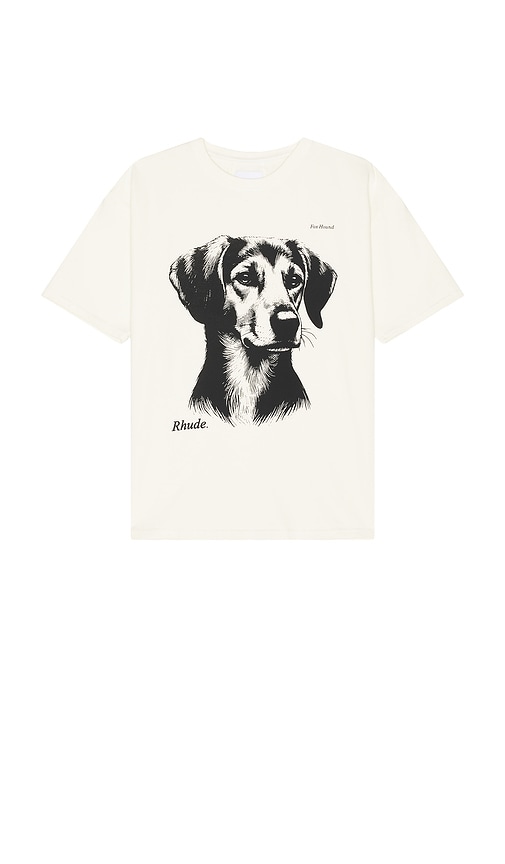 Shop Rhude Fox Hound Tee In 빈티지 화이트