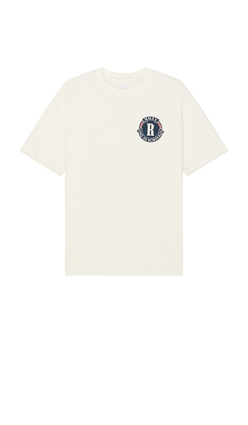 Shop Rhude Bordeaux Wine Tee In Cream