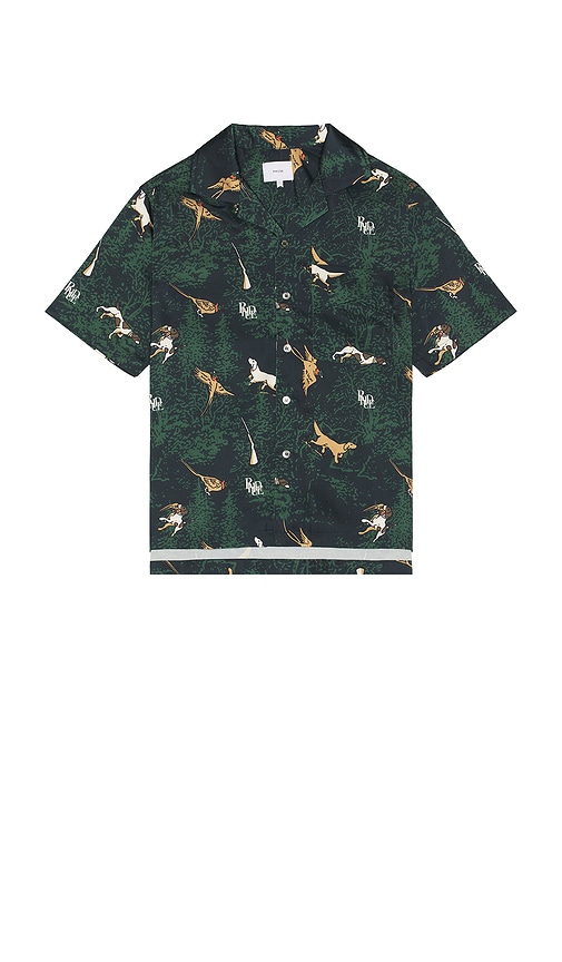 Shop Rhude Scramble Dog Print Shirt In 블랙