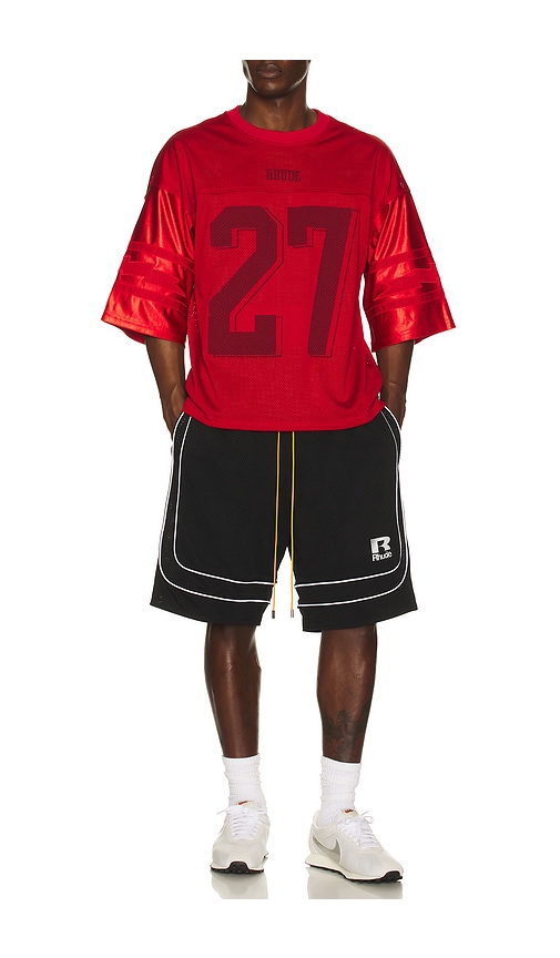  Rhude Fussballtrikot Lightning In Red. Größe M. Also In Xl/1x, Xxl/2x. 