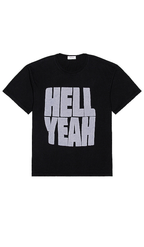 Rhude Hell Yeah Tee in Black
