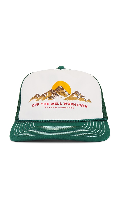 Shop Rhythm Hills Trucker Cap In Dark Green