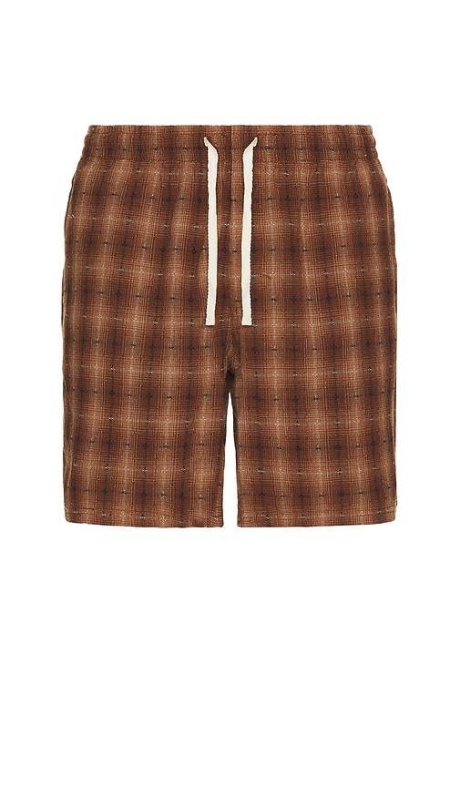 Shadow Check Jam Shorts in Brown. - size 34 (also in 30, 32, 33, 36)