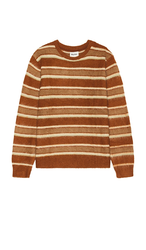 Shop Rhythm Knit Sweater In Vintage Stripe