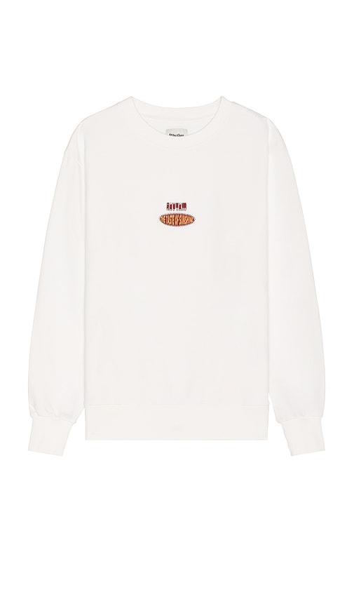 Rhythm Overdyed Terry Crew Sweatshirt In Natural