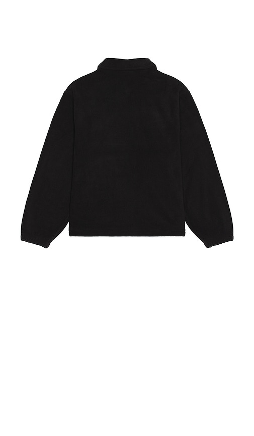Rhythm Checkered Fleece Quarter Zip In Black