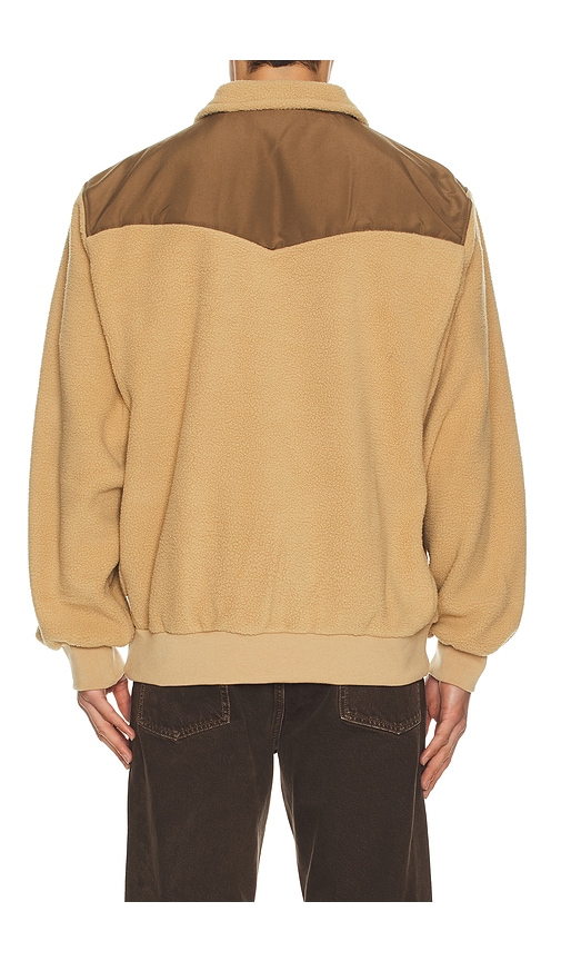 Rhythm Pfeiffer Sherpa Fleece Quarter Zip In Brown