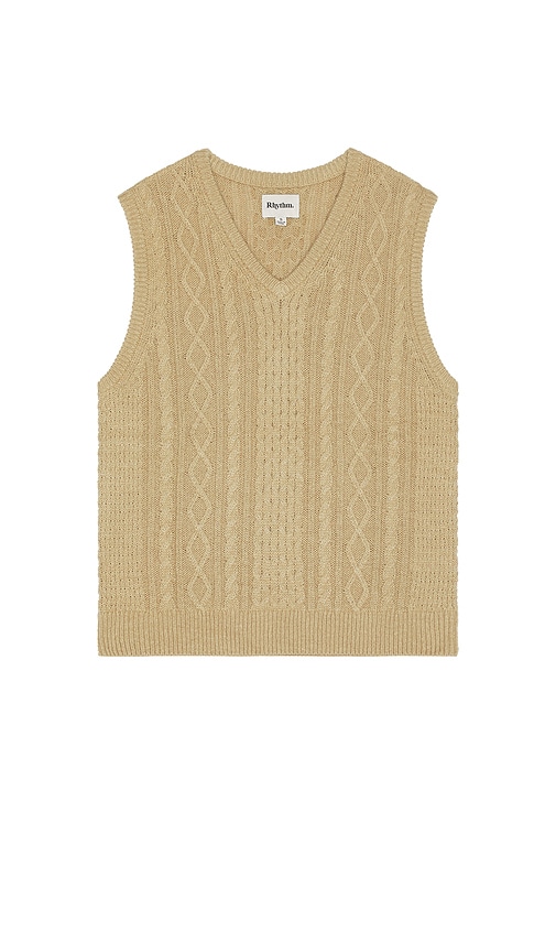 Shop Rhythm Mohair Knit Vest In Latte