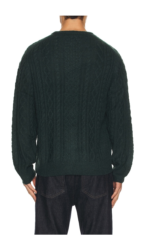 Rhythm Mohair Fishermans Knit Sweater In Green
