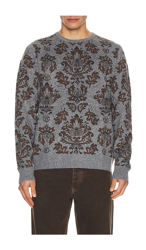 Rhythm Demask Knit Sweater In Gray