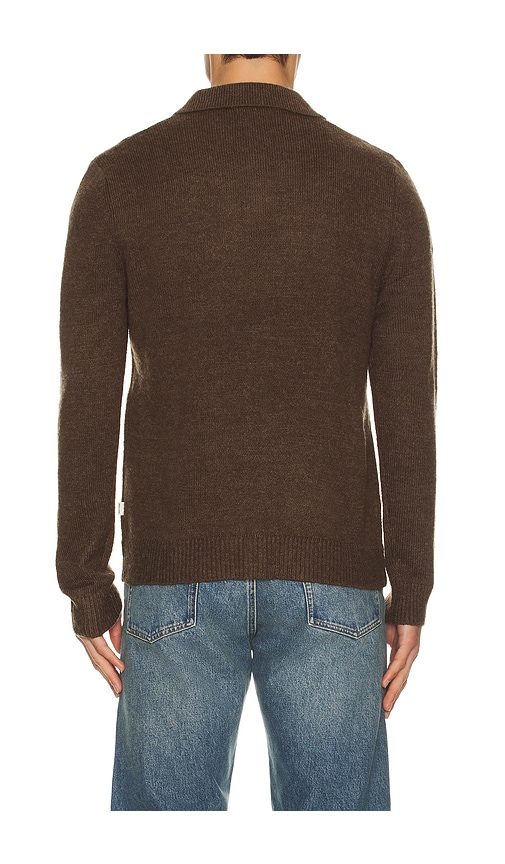 Rhythm Mohair Button Up Knit Cardigan In Brown