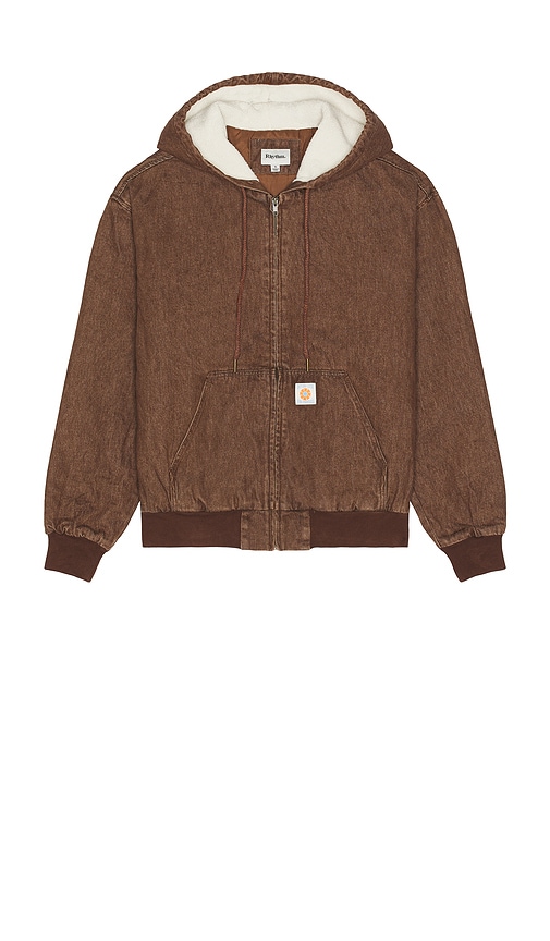 Rhythm Insulated Denim Work Jacket In Brown
