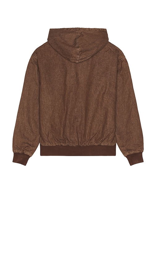 Rhythm Insulated Denim Work Jacket In Brown