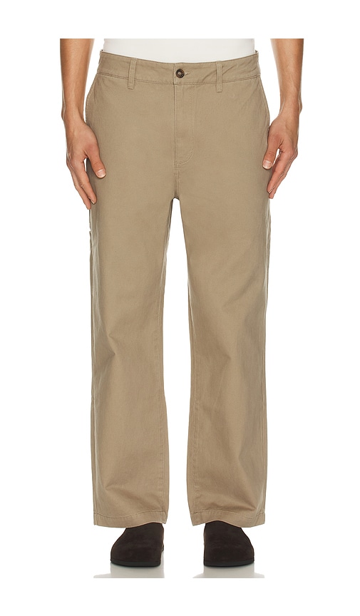 Rhythm Essential Twill Trouser In Brown