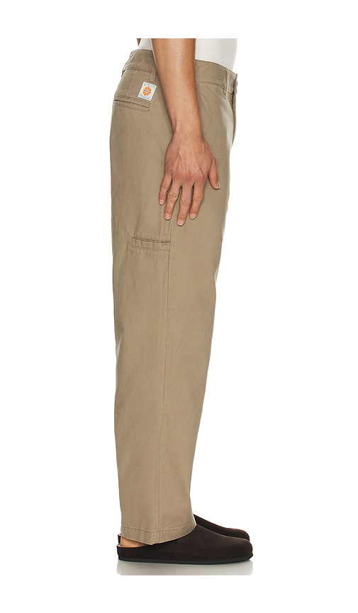 Rhythm Essential Twill Trouser In Brown