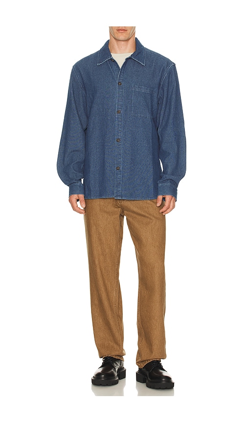  Rhythm Shirt Textured In Blue. Größe S. Also In M, Xl/1x. 