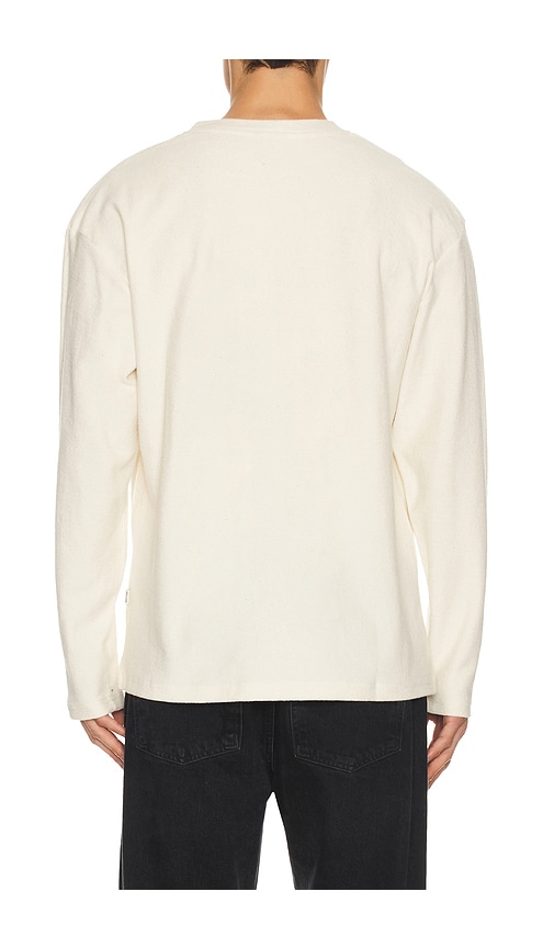 Rhythm Vintage Terry Long Sleeve Henley In Brown