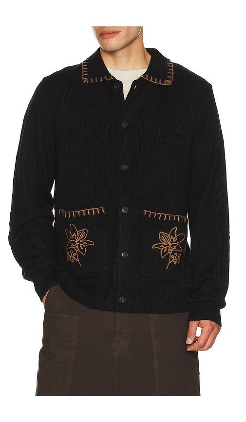 Rhythm Whip Stitch Button Up Knit Polo