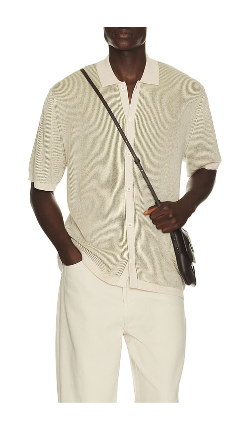 Rhythm Hi Lo Knit Button Up Shirt