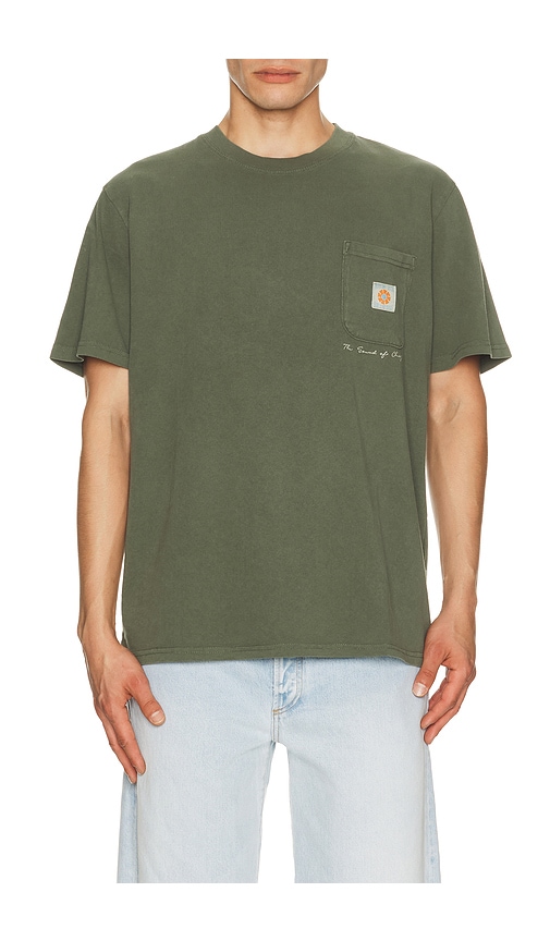 Rhythm T-SHIRT AVEC 1 POCHE VINTAGE en Green. Taille M. Also en S, L.