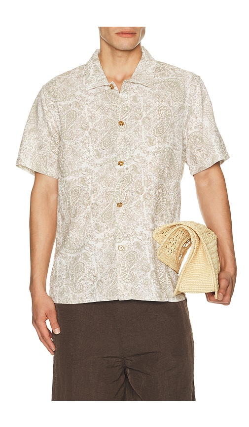 Rhythm Tally Paisley Shirt In Gold
