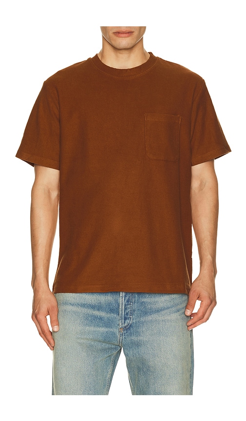Rhythm T-SHIRT VINTAGE TERRY en Brown. Taille M. Also en S, L, XL/1X.