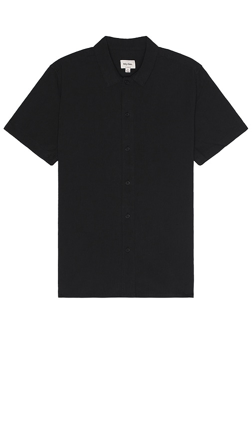 Rhythm Classic Linen Short Sleeve Shirt in Vintage Black