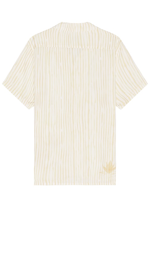 Shop Rhythm Lil Stripe Cuban Short Sleeve Shirt In Camel