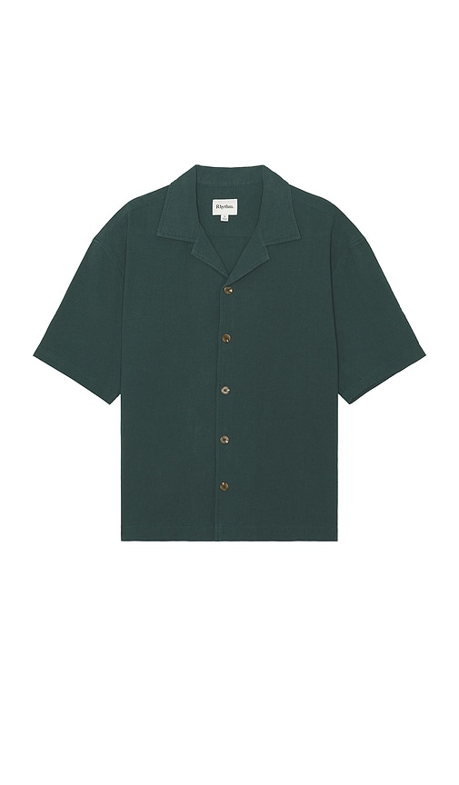 Rhythm Relaxed Texture Shirt In Teal
