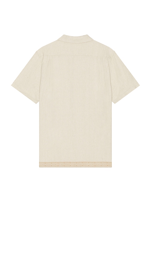 Shop Rhythm Trim Short Sleeve Shirt In Cream