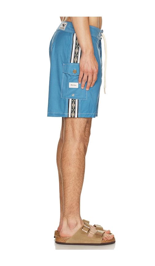 Rhythm Panel Stripe Trunk In Blue