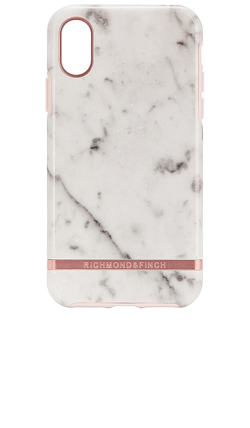 White Marble & Rose iPhone X/XS Case