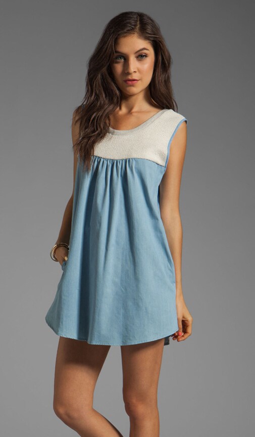 Joan Sleeveless Tunic with French Terry Yoke