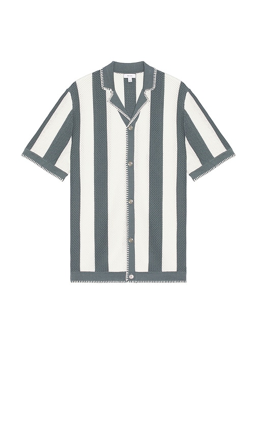 Shop Reiss Naxos Shirt In Argento & Optic White