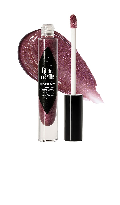 Rituel de Fille Thorn Bite Peptide Plump Creme Lip Oil in Night Rose.
