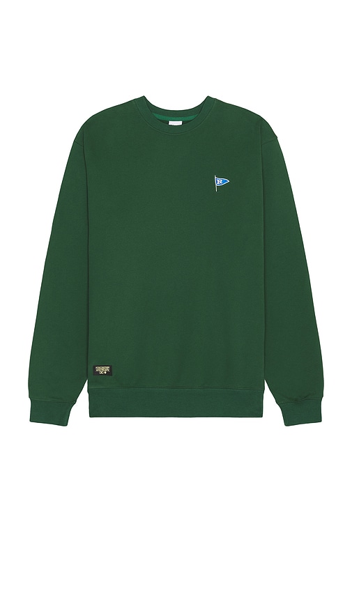 Shop Rivvia Projects Flag Crewneck Sweatshirt In Forest Green