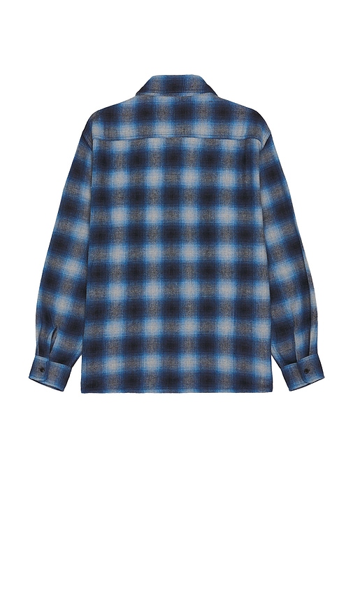 Shop Rivvia Projects Off Track Check Long Sleeve Shirt In Blue