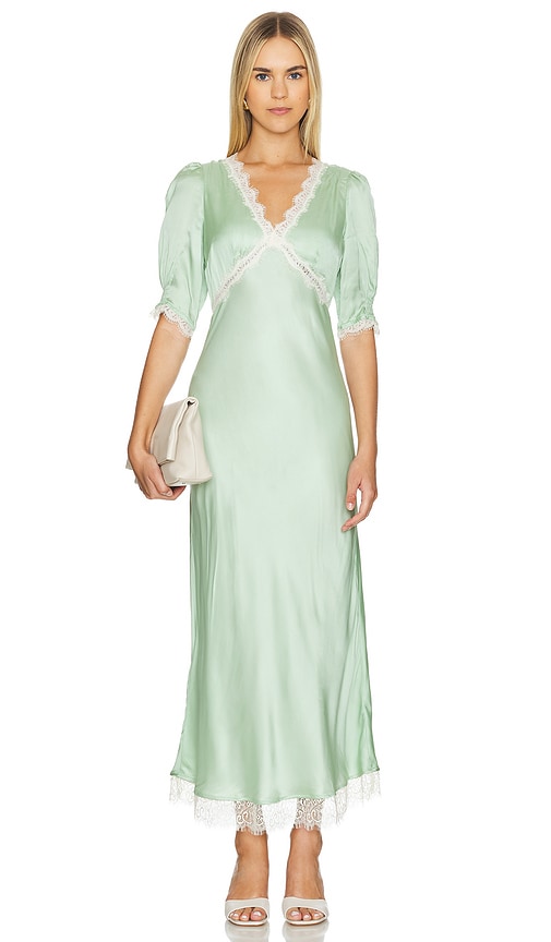 RIXO Annina Dress in Pistachio