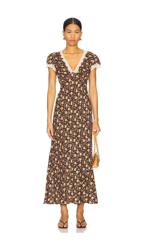 Clarice Dress in Brown. - size XXS (also in L, M, S, XL, XS)