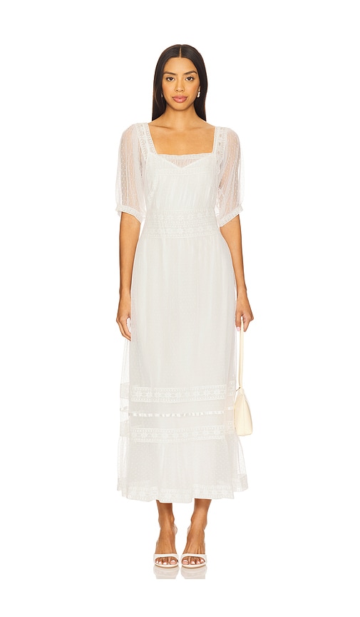 RIXO Hadley Dress in Ivory