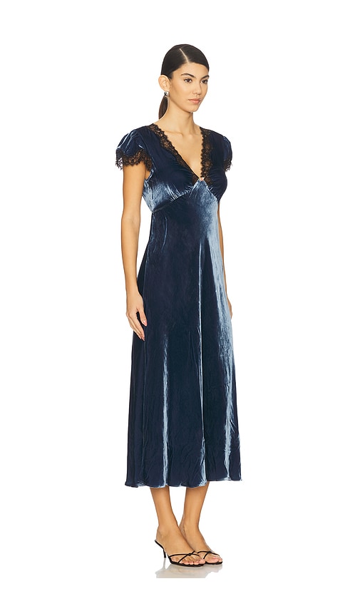 Rixo London Clarice Dress In Blue
