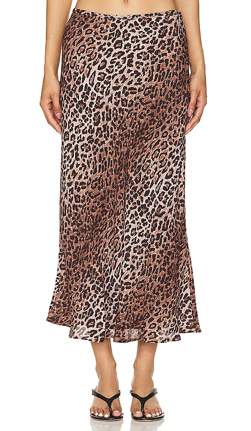 Shop Rixo London Kelly Skirt In 豹纹