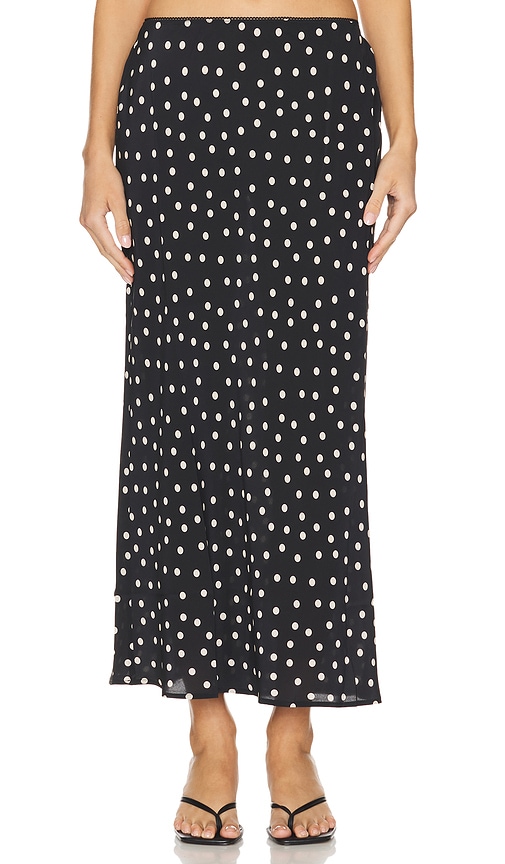 RIXO Ardith Skirt in Bohemia Spot Black