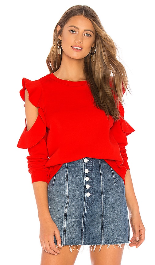 rebecca minkoff gracie cold shoulder sweatshirt