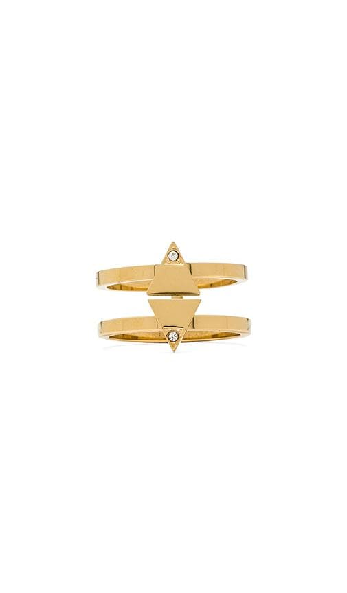 Rebecca Minkoff Diamond Ring in 14 KT Gold Plate